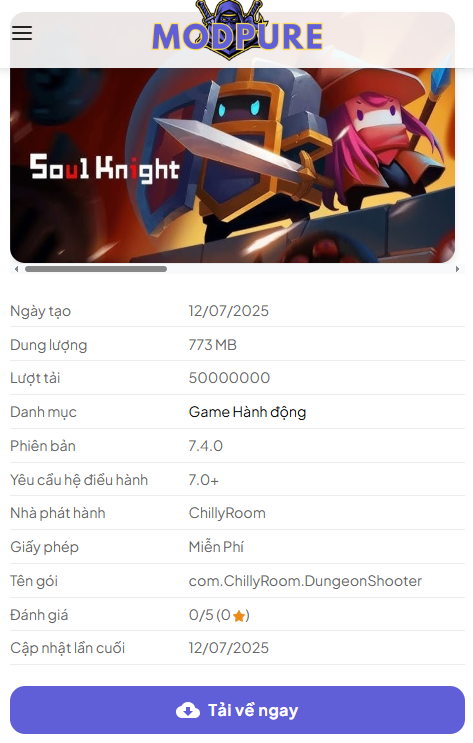 Hướng Dẫn Tải Và Cài Đặt Bản Soul Knight Hack APK Bản Mới Nhất