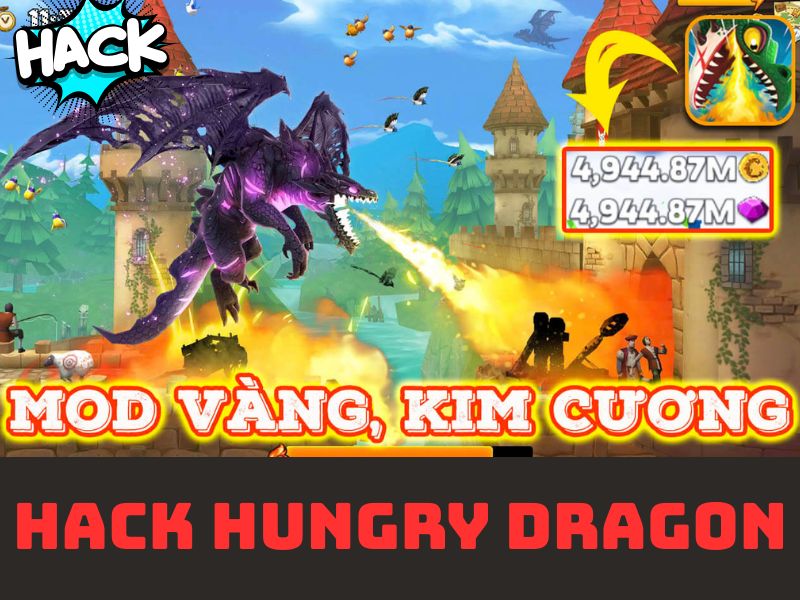 Các Tính Năng Nổi Bật Có Trong Phiên Bản Hack Hungry Dragon